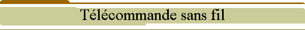 Tlcommande sans fil